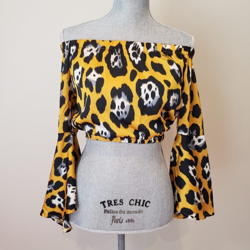 Women's Cheetah Animal Print Crop Top
